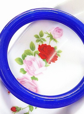 玻璃仿翡翠蓝色紫罗兰石英岩玉