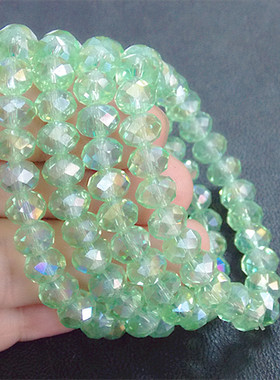 绿色宝石切面串珠水晶手链