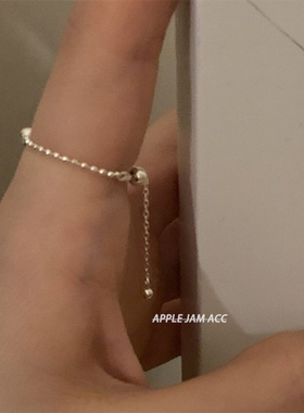 applejamchic超细925银圆珠链