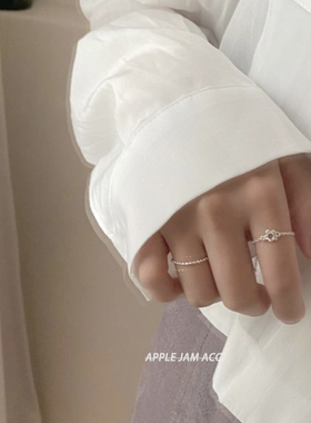 韩国ins网红款调节链条花朵指环