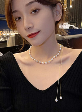 新款爆款高级感满钻港风项链女轻奢小众简约项圈脖颈链小众简约