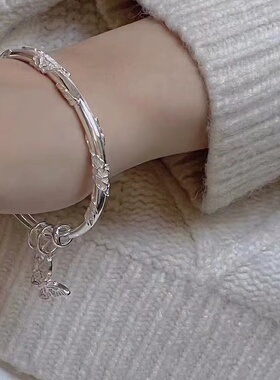 名泉9999足银手镯无电镀年轻款女