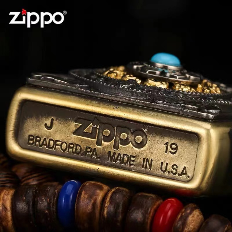 zippo芝宝正版打火机九宫八卦时来运转zippo防风煤油创意火机男-图2