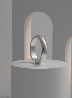 高纯度厚重纯银戒指S990新潮国风