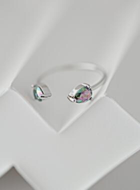 欧美时尚简约百搭锆石戒指