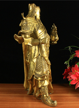 纯铜关羽像武财神托宝客厅