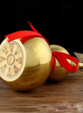 纯铜葫芦摆件包邮小叶装饰品客厅