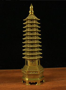 铜层文昌塔摆件办公室桌面