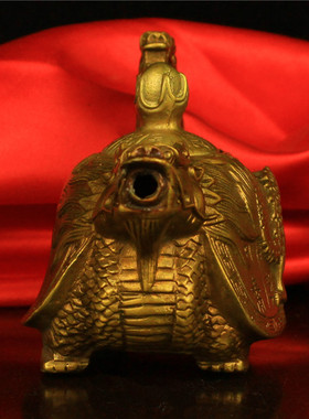 纯铜龙回首香炉摆件青龙回首香炉龙回头奇门遁甲香炉可插5支香