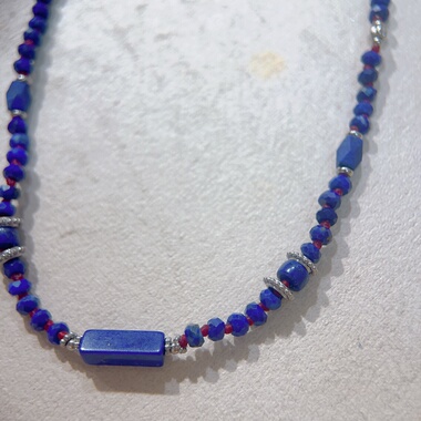 原创设计天然青金石项链女款