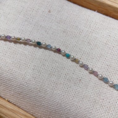 天然多巴胺彩色天然石手链项链