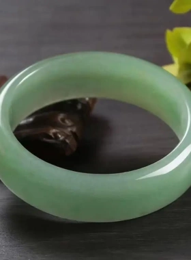 天然东陵玉手镯老料女款A货玉镯子翡翠色送礼物爆款玉手镯