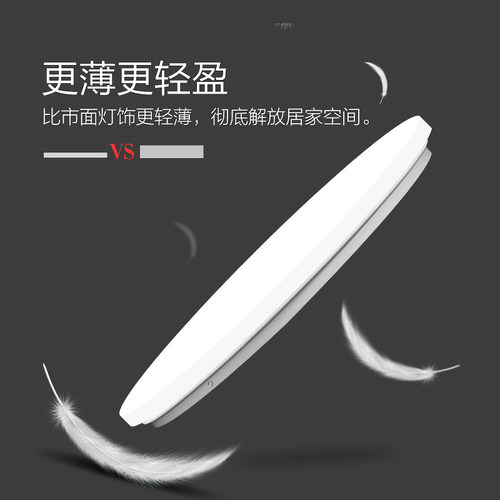 超薄圆形led吸顶灯卧室客厅灯现代简约阳台灯走廊过道厨房间灯具 - 图0