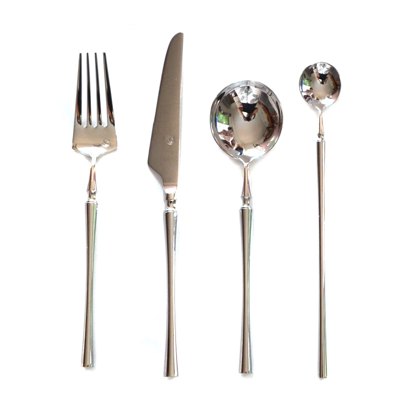 刀叉勺欧式西餐餐具不锈钢镜面牛排刀叉304不锈钢叉子勺子水果叉-图3