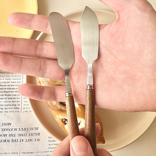 Hangyi Butter Knife Walnut 304 Stainless Steel Knife