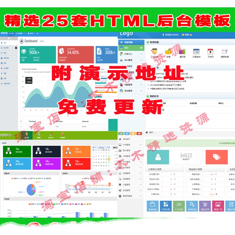 HTML5后台管理模板自适应中文静态bootstrap精美OA商城网站模板 - 图3