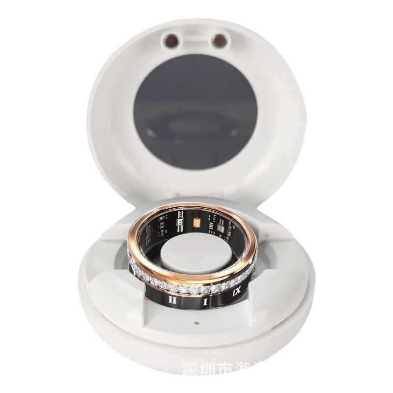 Factory wholesale cross-border high-end diamond smart ring heart rate sleep blood oxygen detection multifunctional sports ring
