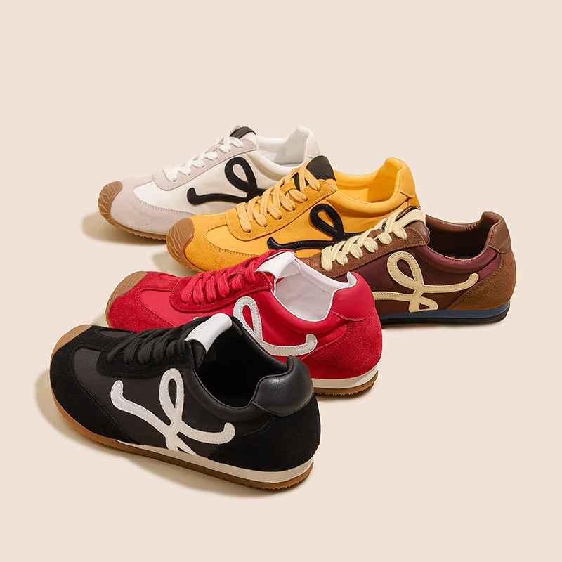 真皮版~复古内增高德训鞋女春秋大头运动户外板鞋拼色休闲阿甘鞋,淘宝优惠券,粉丝福利购,淘宝优惠卷