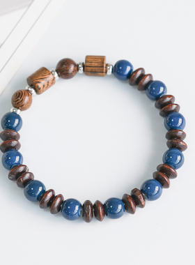 新中式古风森系学生手串景德镇陶瓷手链瓷珠串珠手绳女手饰小礼品