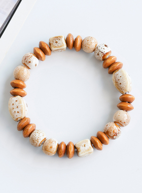 文创礼品景德镇瓷珠手串陶瓷手链古风情侣学生手饰夜市货源小饰品