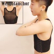 les bunches Chest Ultra Flat Without Bandages Large Breasted Chest of small Short Chest Shock-Proof Underwear Female Cos Handsome sport cotton vest