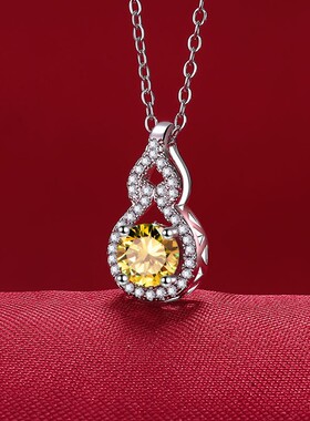 道家福禄莫桑石葫芦项链