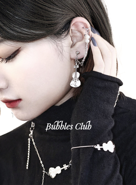 Bubblesclub提琴耳饰原创设计