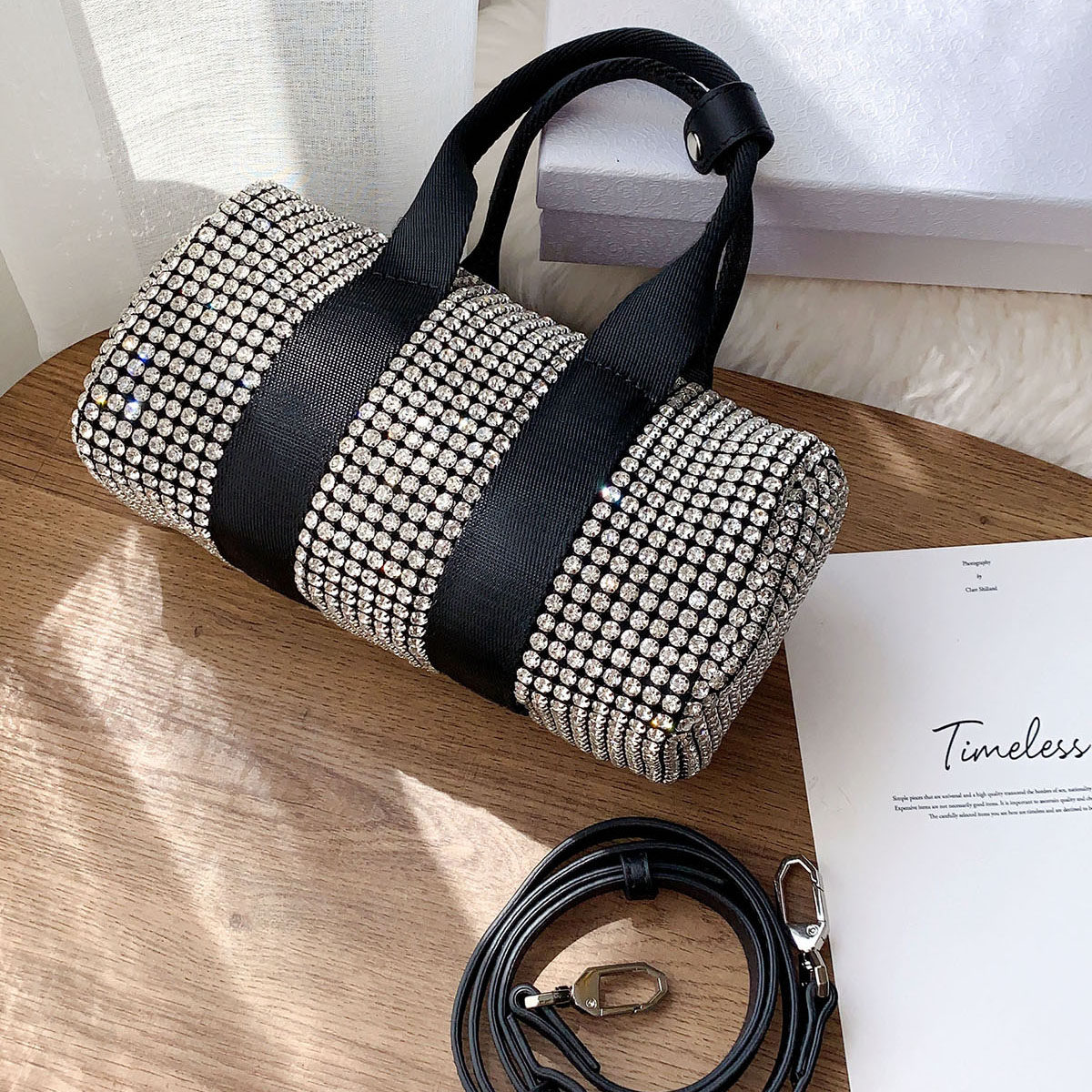 大王波士顿枕头包女夏满钻aw水钻包 banff女士包袋