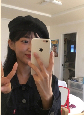 多色入ins韩国羊毛秋冬贝雷帽