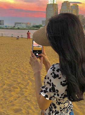 海边防晒网红ins风无顶沙滩帽