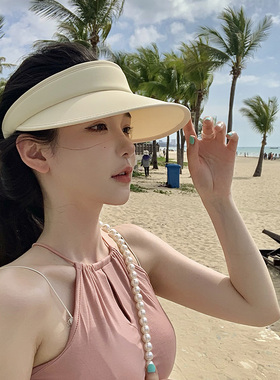 空顶帽海边度假女夏季冰丝空顶帽