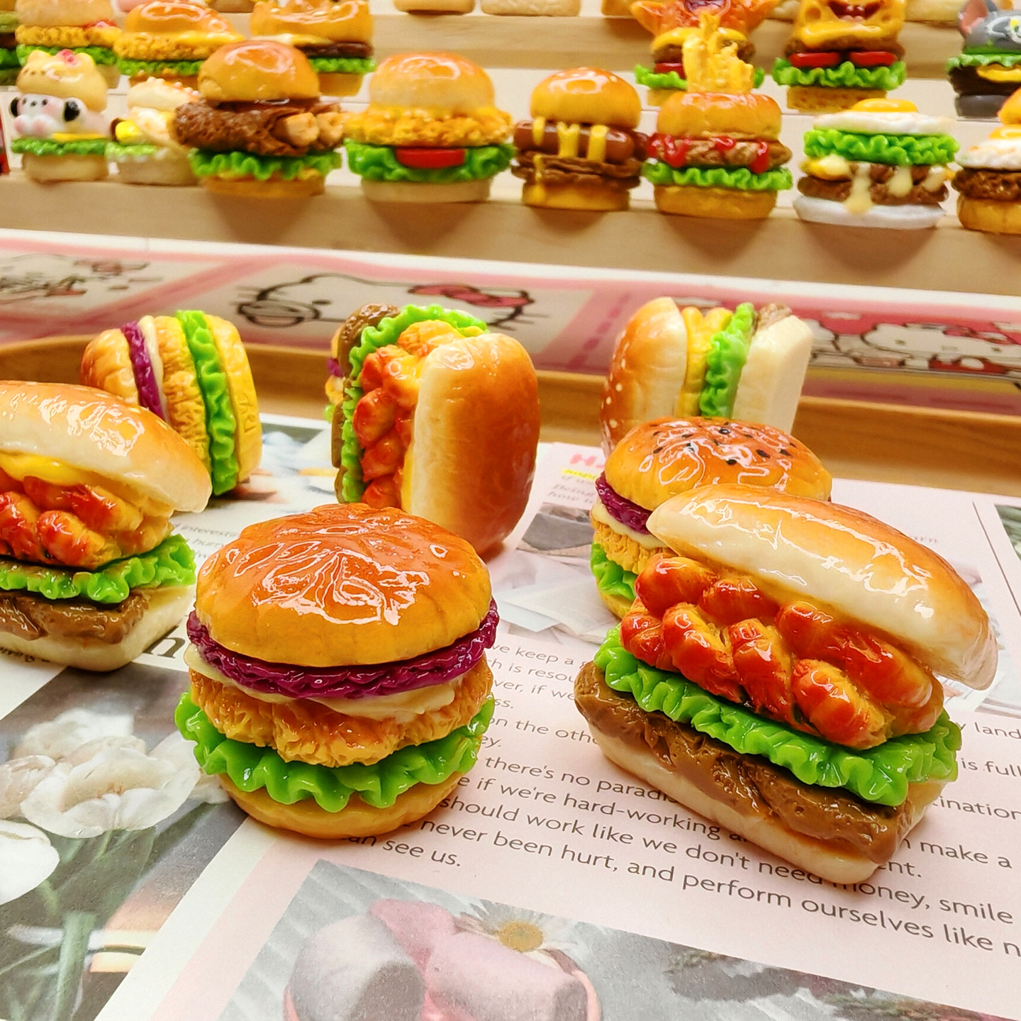 微缩Tustin炸鸡食玩龙虾汉堡diy摆件奶油胶树脂配件桌面小摆件,淘宝优惠券,粉丝福利购,淘宝优惠卷