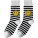 Chaussettes Smiley, mi-mollet, vêtements d'extérieur en coton rayé