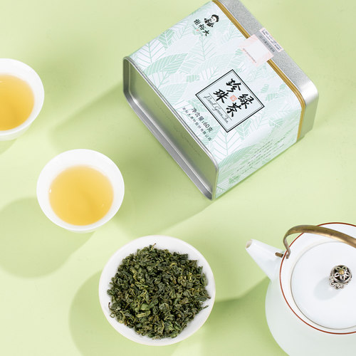 【买2送1】谢裕大珍珠绿茶黄山毛峰原料特级炒青浓香口粮茶60g - 图0