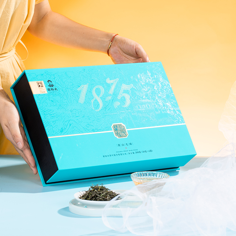 【2024新茶】谢裕大雨前特级黄山毛峰礼盒印迹300g绿茶送礼 - 图1