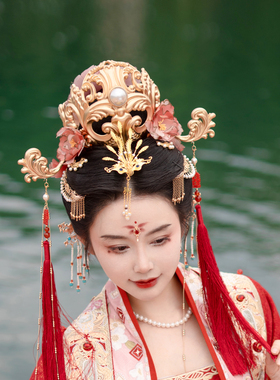 后雨山琴瑟婚冠写真婚服