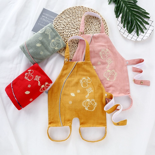 Летнее тонкое детское бархатное натуральное дудоу, съёмный хлопковый бандаж пупочный