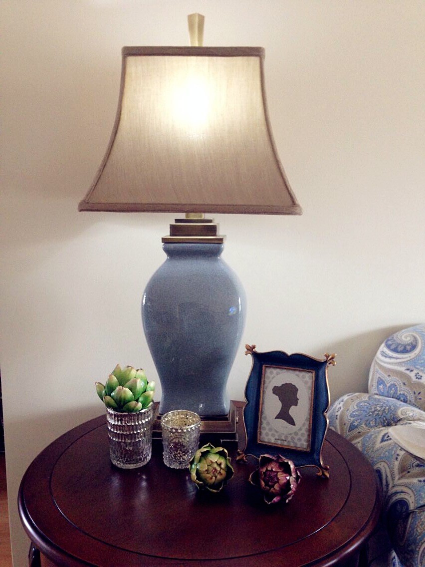 出口美国utter陶瓷台灯美式裂纹台灯客厅书房样板房装饰台灯 - 图0