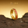 Chow Tai Sang National Treasures Co-branded|Golden Red Mantang Ring Pure Gold Bracelet as a Gift for Your Girlfriend’s Birthday