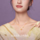 Chow Tai Sang and Monet co-branded | Gold necklace pure gold rose butterfly set chain pendant as a birthday gift for girlfriend