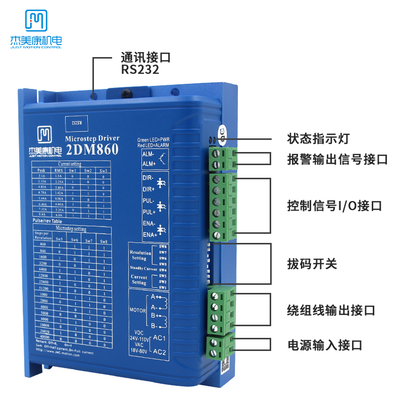 包邮杰美康驱动器2DM860/2DM860H/2DM2280/2HSS57-A/2HSS86H-A - 图1