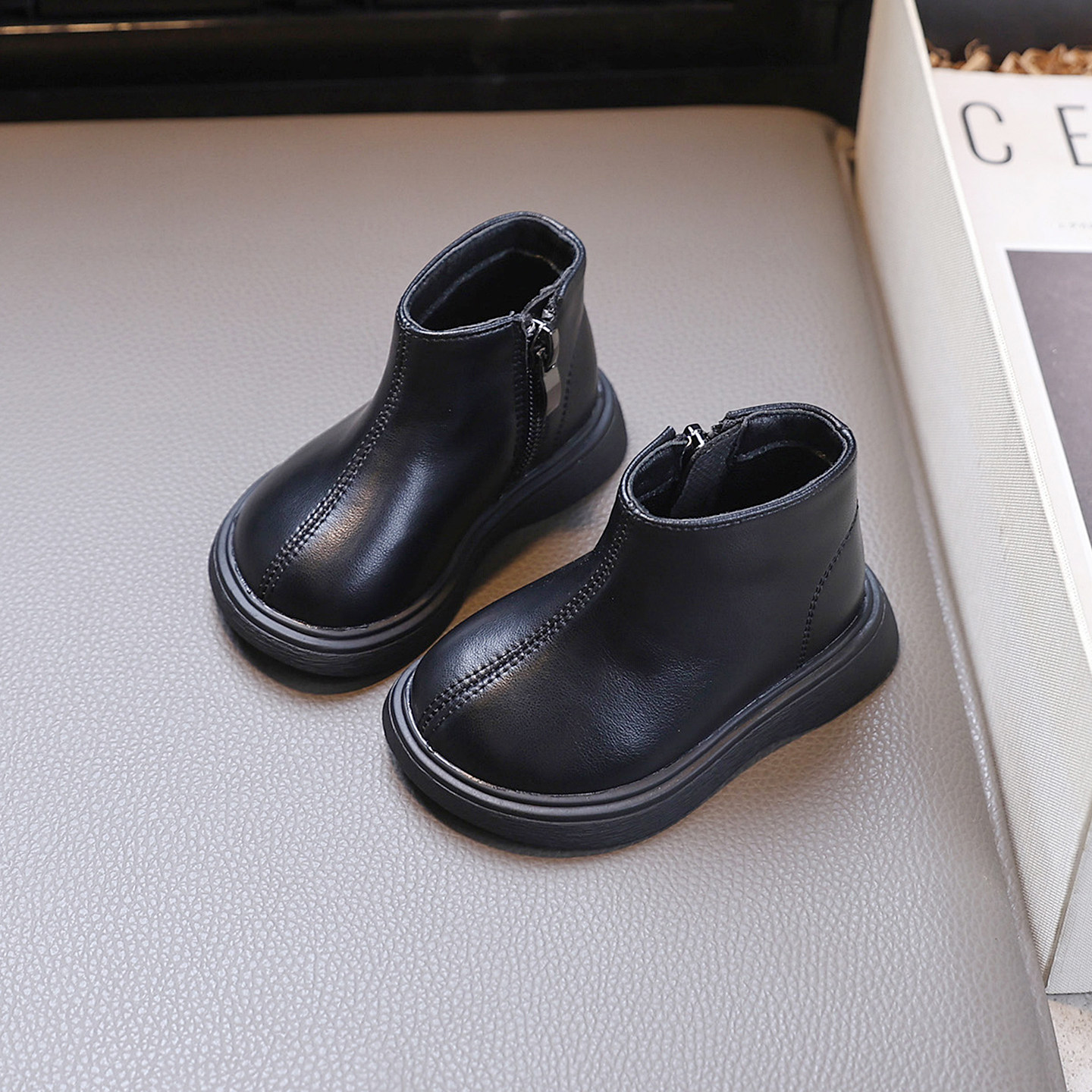 秋冬男女童宝宝皮鞋加绒二棉软底小童短靴子马丁靴婴幼儿1一2-3岁,淘宝优惠券,粉丝福利购,淘宝优惠卷