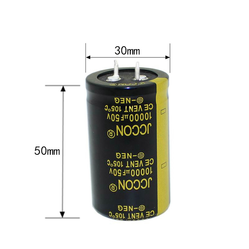 50v10000uf  50v JCCON黑金 全新 功放音频 滤波电容25*50  30*50 - 图1