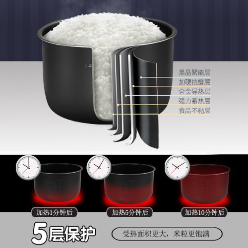 适用美的电压力锅内胆5L升MY-12LS505A/12LS509A黑晶内锅加厚锅胆 - 图0