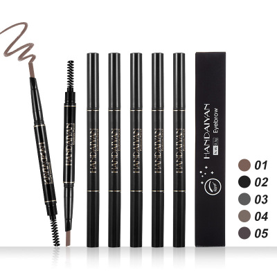 Black Brown Eyebrow Enhancer Pencil 黑色棕色双头旋转眉笔眉刷 - 图3