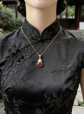 葫芦福禄水滴型锁骨链女简约百搭