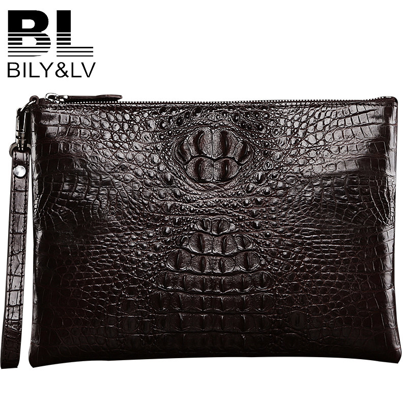 bily lv正品鳄鱼真皮商务信封包皮包 狼豪服饰男士包袋