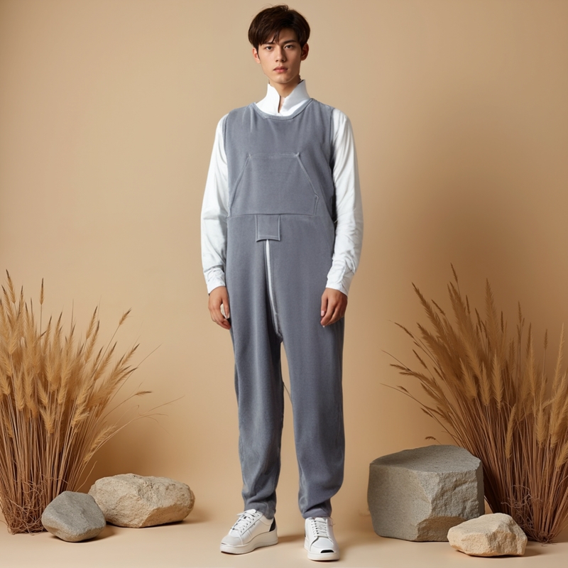 春秋冬老人病人护理裤海默症患者痴呆防抓约束连体衣拉链一体服 - 图1