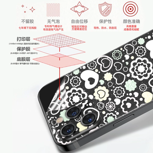 Прозрачный матовый мультяшный мобильный телефон, нескользящая пластиковая защитная наклейка для всего тела