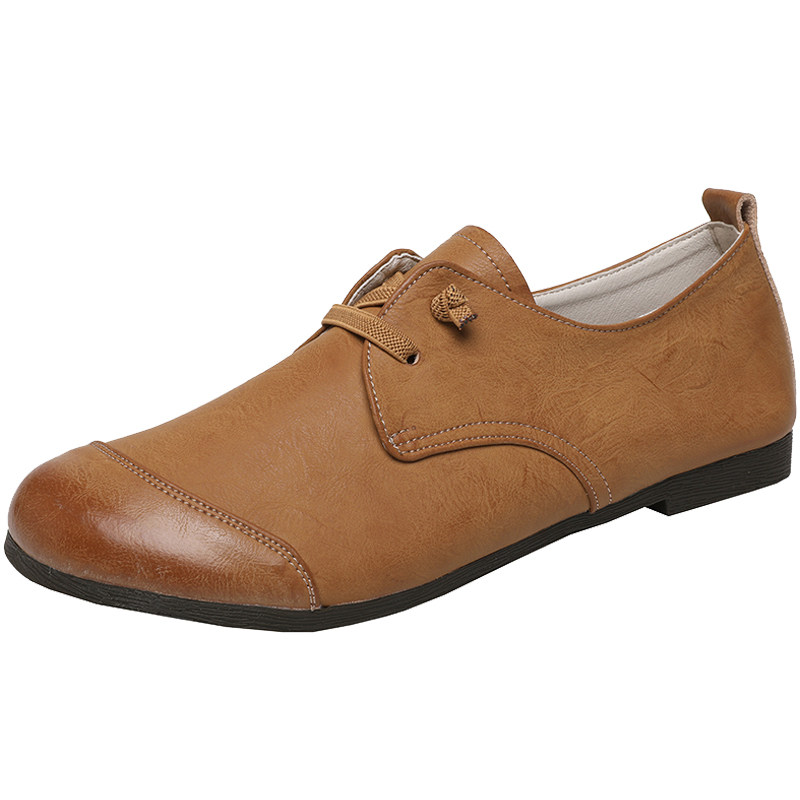 鞋子女2024新款春秋季平底单鞋真皮中老年妈妈鞋舒适软底休闲女鞋,淘宝优惠券,粉丝福利购,淘宝优惠卷